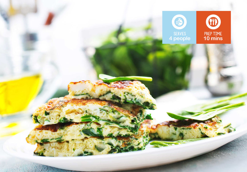 Scrambled eggs with Big Spinach